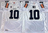 Auburn Tigers 10 Bo Nix White College Football Jersey,baseball caps,new era cap wholesale,wholesale hats